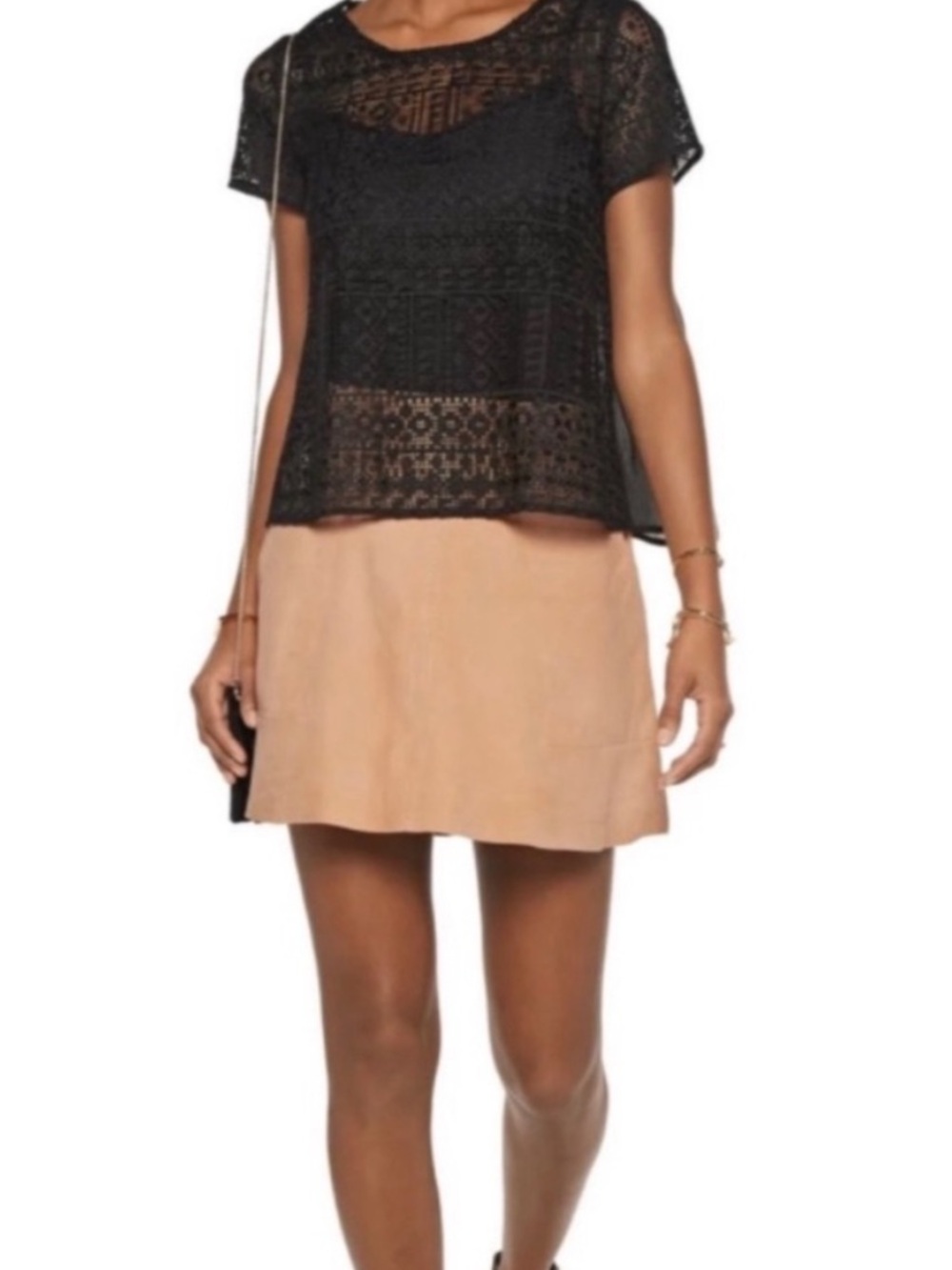 Joie Leather Skirt